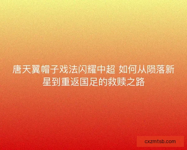 唐天翼帽子戏法闪耀中超 如何从陨落新星到重返国足的救赎之路